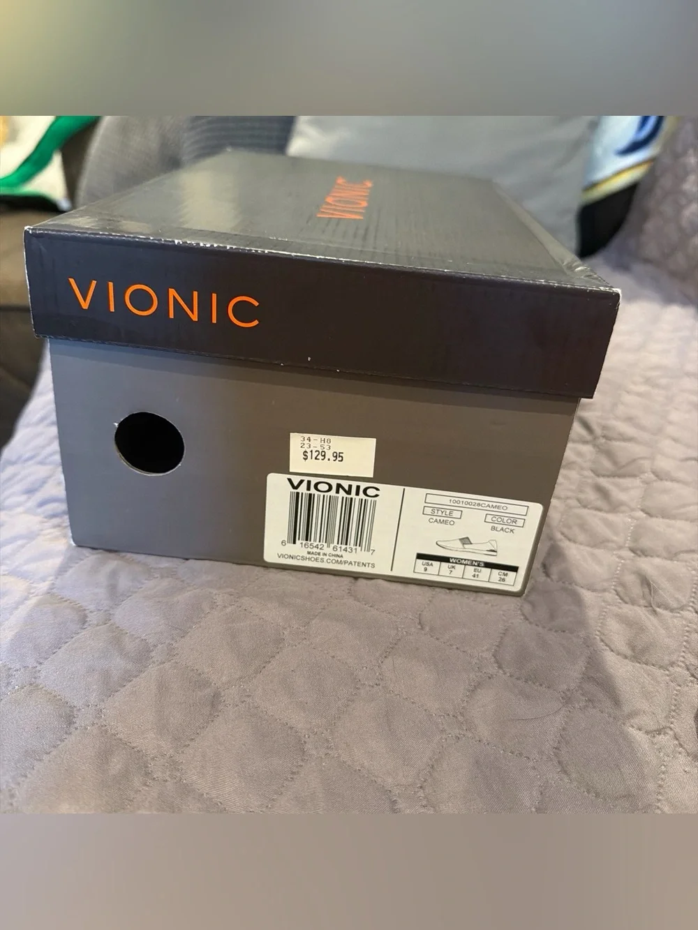 Vionic Cameo Black Slip-On Leather Sneakers